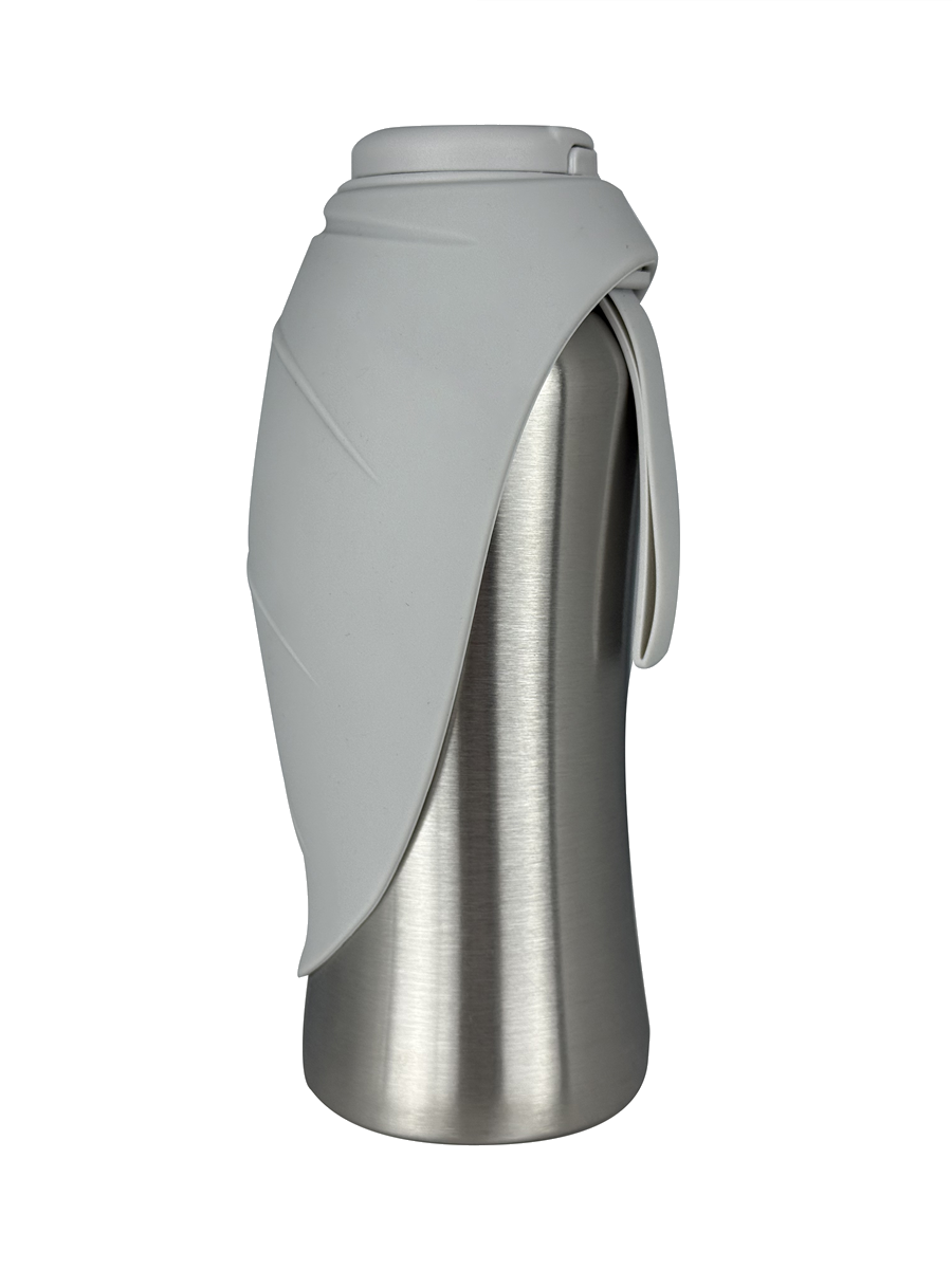 Whip Paw Wasserflasche für Hunde – Trinkflasche in Grau